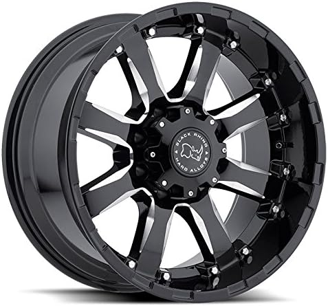 BLACK RHINO SIERRA 20X90 6/139.7 ET12 GLOSS BLACK W/MILLED SPOKES