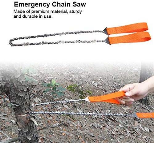 Folding Hand Chain Saw with Long Chain - Portable Pocket Chainsaw for Wood Cutting Camping Survival Gear, Orange - Image 4