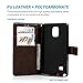 MOLLYCOOCLE Note 4 Case, Galaxy Note 4 Case Natural Luxury Brown Stand Wallet Purse Credit Card Holders Design Flip Folio TPU Soft Bumper PU Leather Ultra Slim Fit Cover for Samsung Galaxy Note 4