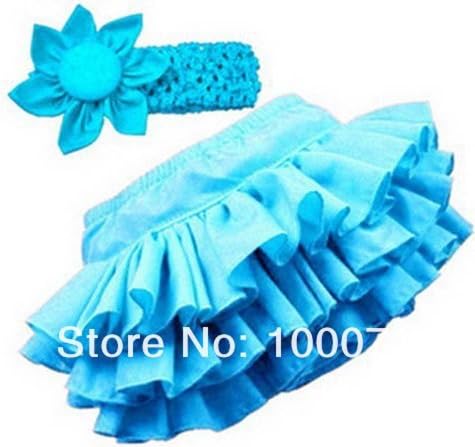 Piggy2gether - Blue Sweety Baby Nappy Skirt with Sun Flower Headband, Size L