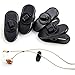 Clips for Earphone Wire,360 Degree Rotate Headphone Mount Cable Clothing Clip, Use for Fixing Headphone Wire,Black & White (20Pcs/Pack)