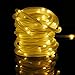 LE 33ft 100 LED Solar Power Rope Lights, Waterproof, Warm White, 3000K, Portable, String Lights, Light Sensor, Decoration for Christmas Tree, Wedding, Thanksgiving, Party, Garden, Lawn, Patio