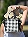 Rimen & Co. Fashion Hounds Tooth PU Patent Leather Medium Tote Bag Purse QN-2446 BK