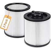 DXVC6910 Cartridge Filter Replacement for DEWALT Wet Dry Vacuum Cleaners 6-16 Gallon, Compatible with Dewalt DXV06P DXV09P DX