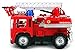 Mini Pumper Fire Truck Rescue Battery Operated Bump and Go Toy Truck w/ Flashing Lights, Sounds