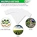 Prudance® 50 Pack Reusable Waterproof Plant Markers for Garden T-Type Plant Labels for Seedlings Potted Plants Vegetables Succulents Durable Weatherproof Garden Tags (White)