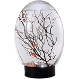 Domccy Mini Ecological Fish Tank, Closed Aquatic Ecosphere, with LED Base Desktop Fish Tank, No Need to Change Water, No Need