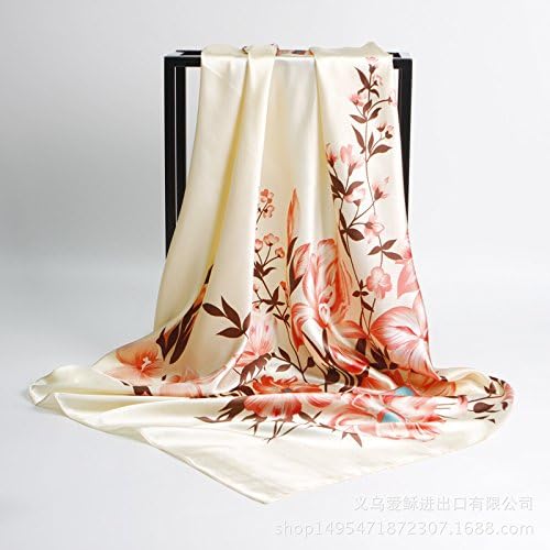 SAFZES Women Scarf Scarves 90cm printed silk satin scarves square Blanket Cape Wrap Shawl Stole,