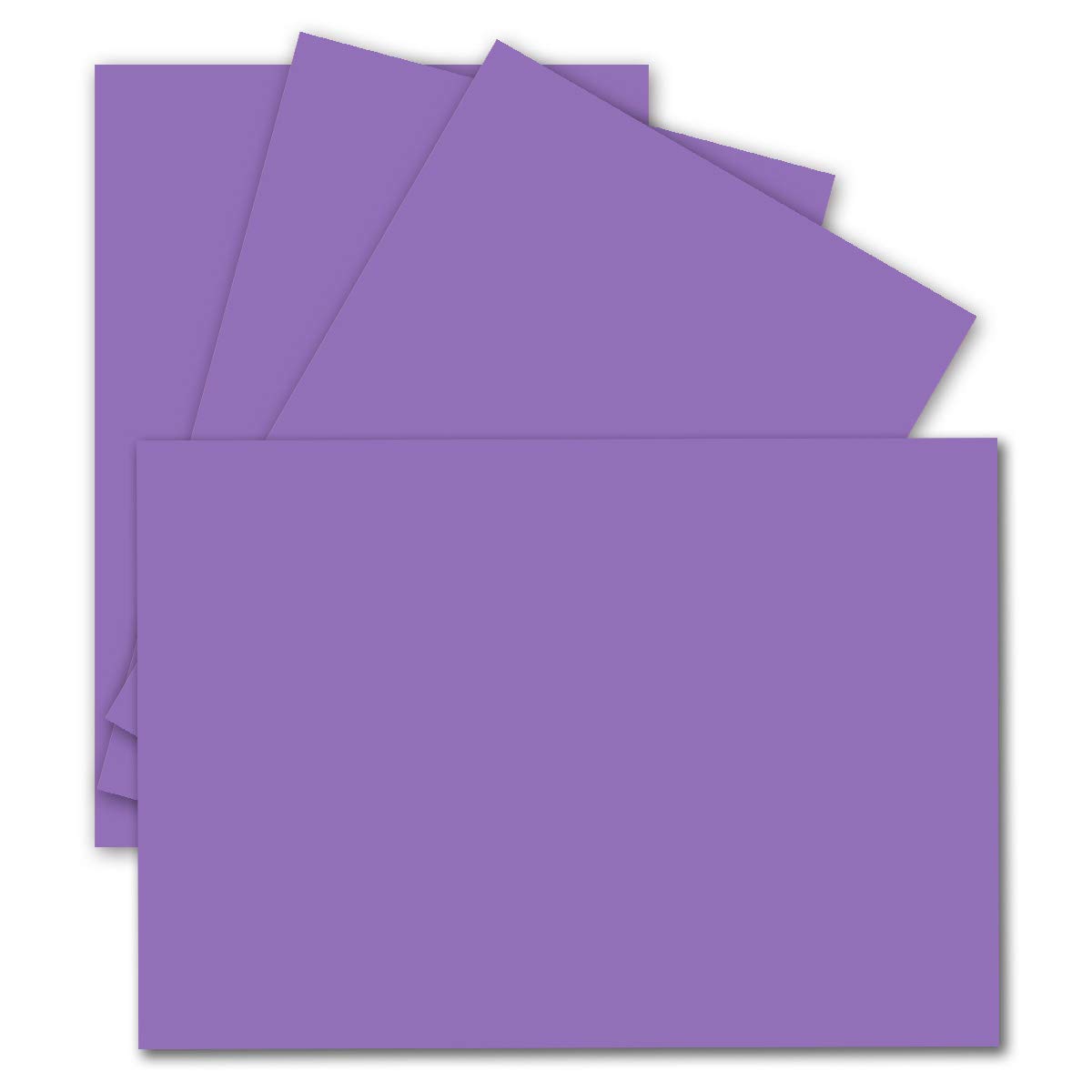 FarbenFroh by GUSTAV NEUSER 50 single cards DIN A6-10.5 x 14.8 cm 240 g/m² violet construction cardboard craft paper craft cardboard craft cards blank postcards