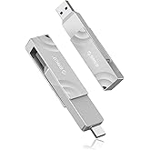 ORICO 512GB External SSD, 1050MB/s High Speed External Solid State Drive, 2-in-1 Dual Drive USB C + USB A Storage for iPad Laptop iPhone 17, 16 Series, Type-C Smartphone, Mac, Audio, Vehicle - G201