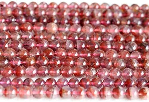 GemAbyss Beads Gemstone 1 Strands Natural Purple Red Auralite Super 23 Crystal Small Round Loose Beads 6mm 15.5 Inch Long 05166 Code-MVG-23082