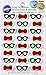 Wilton 24 Count Bow Ties and Glasses Mini Icing Decorations