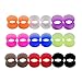 Longbeauty 22pcs/18pcs Soft Silicone Ear Gauges Flesh Tunnels Expander Stretchers Piercing Mixed Color Set (9 Pairs of Gauge=3mm(8g))