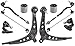 For BMW 325xi 330xi Front Lower Control Arm Kit W/Tie Rods Sway Bar Links - BuyAutoParts 93-80097K3 New