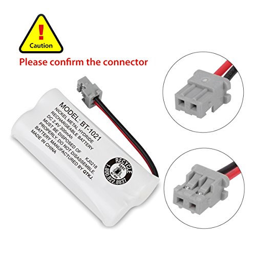 QTKJ BT-1021 BBTG0798001 battery for Uniden BT-1025 BT-1008 BT-1016 D1760 D1760-2 D1780 D1780-2BT D1780-4 D3097 D3098 D1361 DCX150 DCX160 DCX170 DCX309 DCX170BT Cordless Phone Handset (2-Pack) - Thumbnail 3