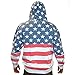 Licensed Mart Unisex Proud American Flag Zip Up Hoodie Sweatshirt 4022 Red/White/Blue XL