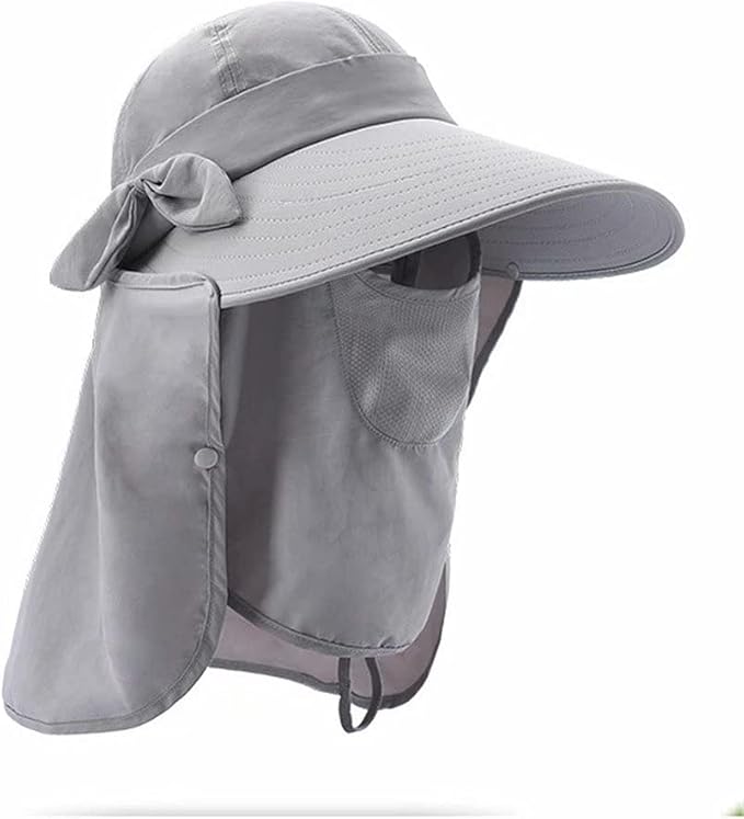 Amazon ガーデニング 帽子 撥水加工 4way使い方 Uvカット つば広 ハット 農作業 紫外線対策 ひよけ おしゃれ帽子 フェイスカバー サンバイザー バイザー 通販