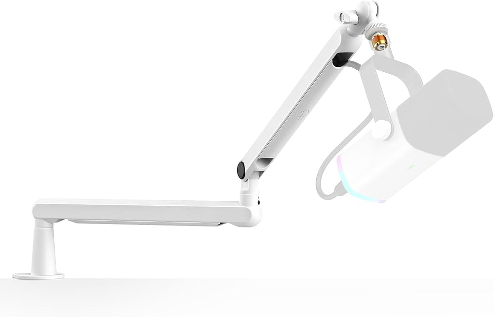FIFINE Microphone Stand BM88 Low Profile Desk Mount with Cable Management