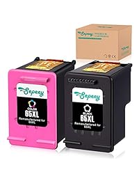 Sepeey - Cartucho de tinta remanufacturado para HP 65XL 65 XL (N9K04AN), 1 negro+1 tricolor, uso con Envy 5055, 5058, 5052, Deskjet 2655, 2622, Deskjet 3755, 3758, 3752, 3732, 3730, 3722, 3721, 3720