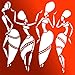 Stencils for Walls: African Dancers Stencil, 4.5 x 4.5 inch (S) - Women Lady Dancers Ethnic Tribal