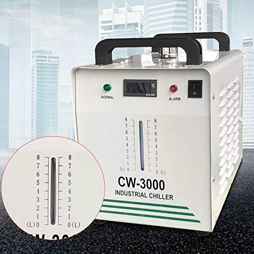 DONNGYZ Water Chiller, 110V 9L Capacity Industrial Chiller Thermolysis Cooling System CW-3000 for 60W /80W Laser Machine CO2 Glass Tube Cooler Single Flow Alarm - Thumbnail 4