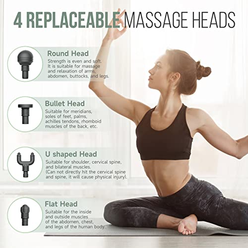 HAUSHOF Mini Massage Gun, Handheld Deep Tissue Percussion Muscle Massager Gun for Athletes, Ultra Small Portable Electric Therapy Gun for Back, Neck, Legs, Shoulder with Carry Bag, Gifts for Men Women