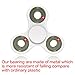 Moopai The Anti-Anxiety Fidget Spinner Helps Focusing Fidget Toys Premium Quality EDC Focus Toy for Kids & Adults Best Stress Reducer Relieves ADHD Anxiety and Boredom (White)