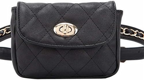 BAGGY Classic Fashion Women Waist Packs Vintage Casual Leather Waist Bags Black