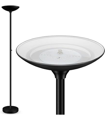 BoostArea Torchiere Floor Lamp, 30W Super Bright LED Standing Lamp