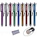 Wisdompro Stylus Pens for Touch Screens, 9 Pack of Universal Microfiber Tip Stylus with Lanyard Tether for iPad, for Tablet, for iPhone, for Samsung and All Touchsreen Devices - 9 Color