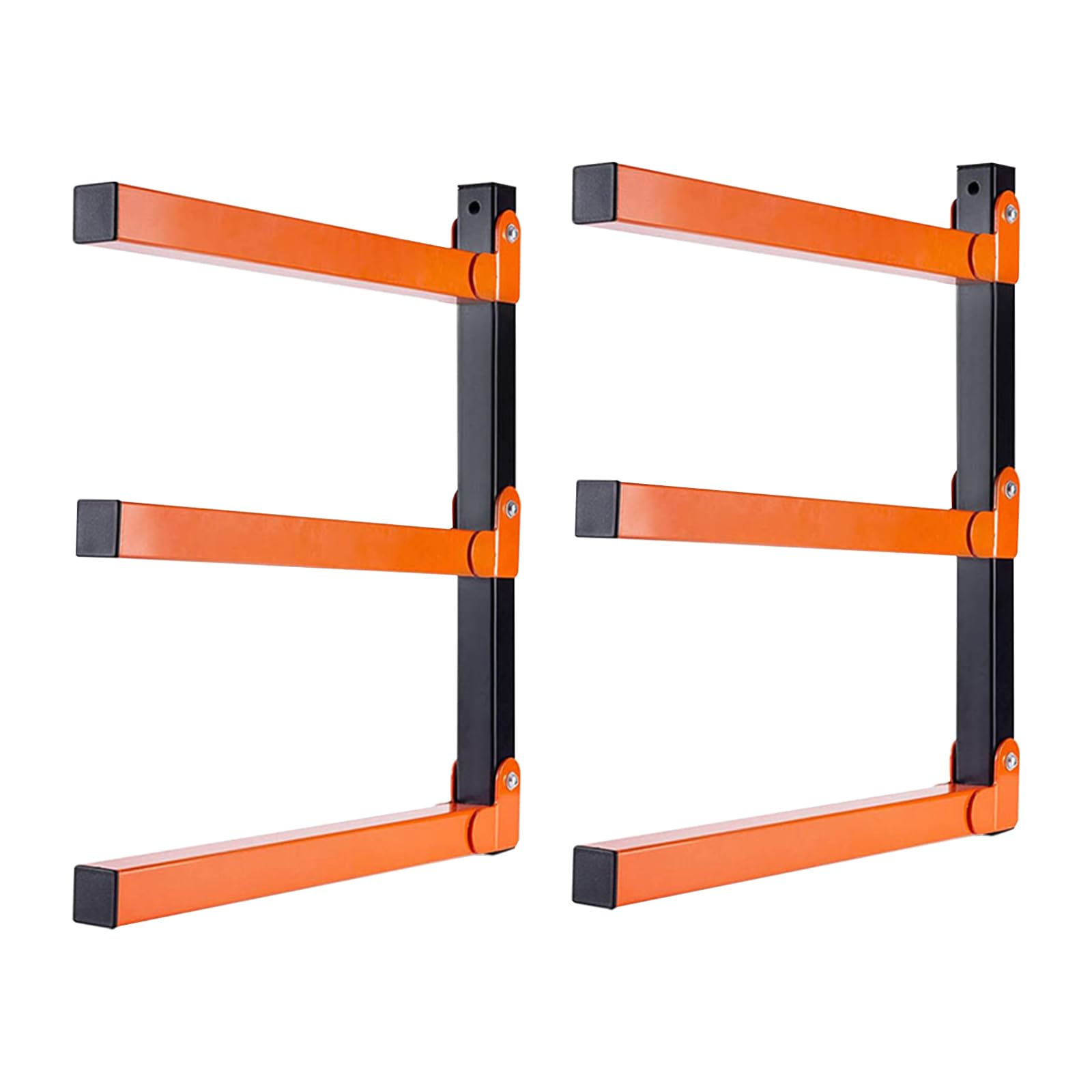 CEIEVER Wall Mount Wood Organizer, Metal Rack 3-Level Metal Wall Mount Lumber Storage Rack for Indoor Outdoor Use, Space Saving Lumber Storage