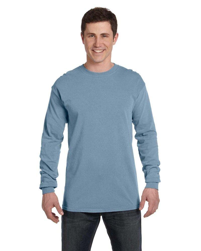 Comfort Colors Adult Long Sleeve Tee, Style 6014. Washed Denim Image