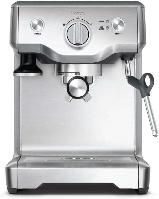Sage - The Duo-Temp Pro - Bean to Cup Coffee Machine with Milk Frother - Precise Espresso-Extraction 1600 W - Easy to Use Manual Espresso Machine - Portafilter and Milk Jug - Brushed Stainless Steel