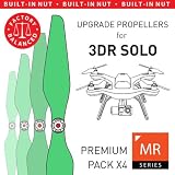 Master Airscrew MAS Upgrade Propellers for 3DR Solo with Built-in Nut in Green - x4 in Set