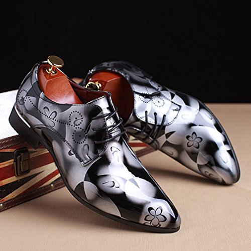 image for Iumer Men's Classic Modern Oxford Shoes Lace Up Leather Lined Perforat