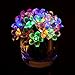 LightsEtc 15.7 Feet 20 LED Multi Color Solar Blossom String Lights for Garden, Holiday Decoration