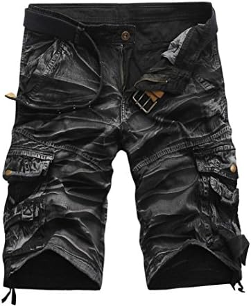 Clearance!Fashion Mens Casual Pocket Beach Work Casual Short Trouser Shorts, Crease Printing Pants