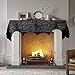 VIGLT Halloween Decorations Indoor, Black Lace Spider Web Fireplace Mantel Scarf Cover Party Decor