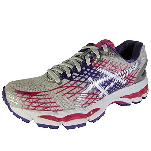 ASICS Women's Gel-Nimbus 17 Running Shoe,Lightning/White/Hot Pink,6.5 2A US
