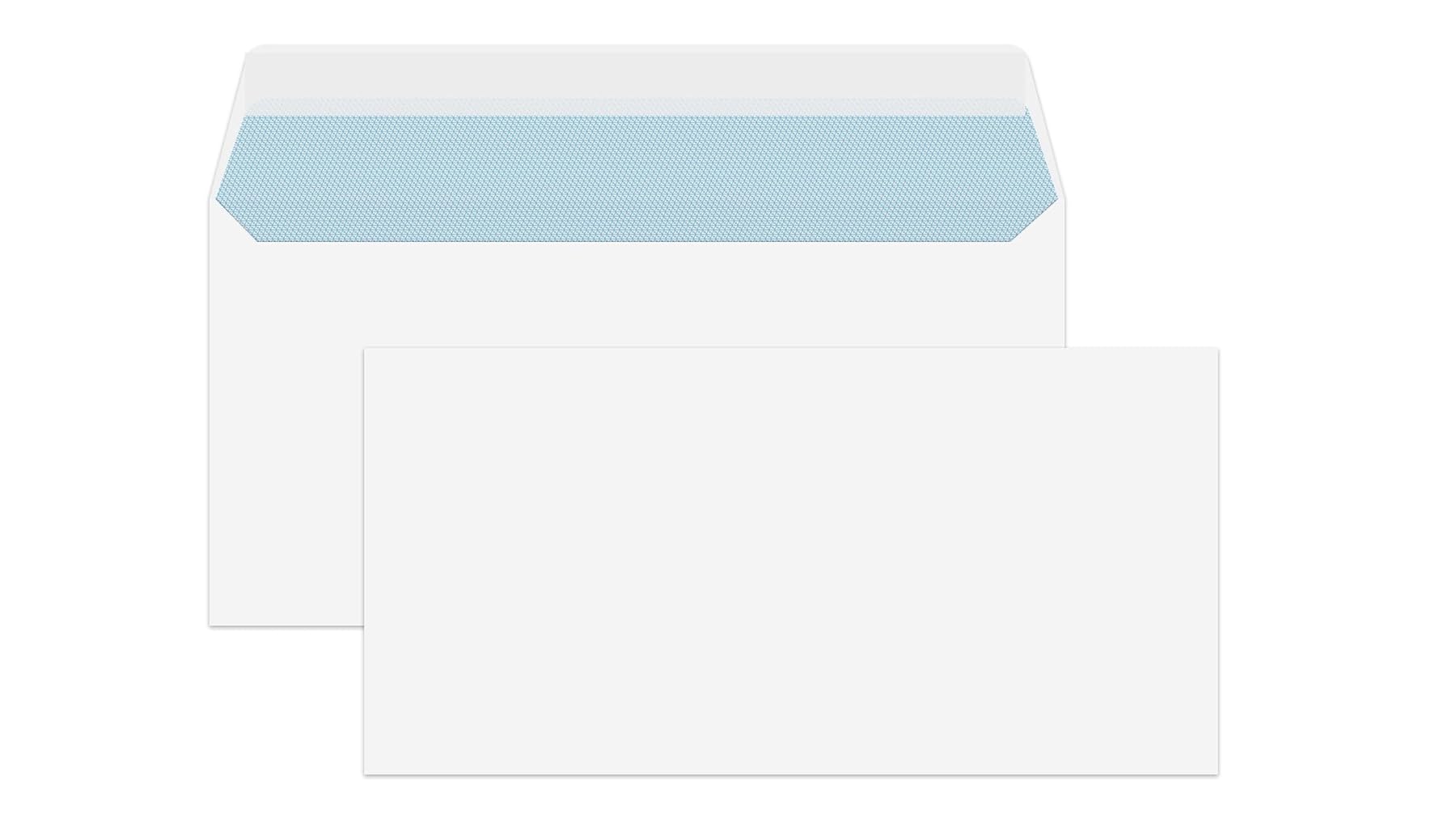 DL White Peel and Seal Mailing Envelopes for Home,Office and Business Use | Self Seal No Window Design | Pack of 100 (DL- 110mm x 220 mm)