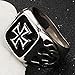 Stainless Steel Black Iron Cross Fire Ring (8)