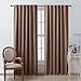 NICETOWN Blackout Curtain Panel for Living Room - (Cappuccino Color) 52 inches Wide by 84 inches Long, 2 Panels Set, Insulated Room Darkening Window Drapes