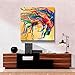 ArtWall Windswept by Linzi Lynn Abstract Canvas Wall Art, 36 in x 36 in, Colorful Contemporary Picture for Salon, Bedroom, Bathroom and Living Room Decor