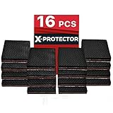 X-PROTECTOR NON SLIP FURNITURE PADS - PREMIUM 16 pcs 2" Furniture Grippers! Best SelfAdhesive Rubber Feet Furniture Feet - Ideal Non Skid Furniture Pad Floor Protectors for Fix in Place Furniture