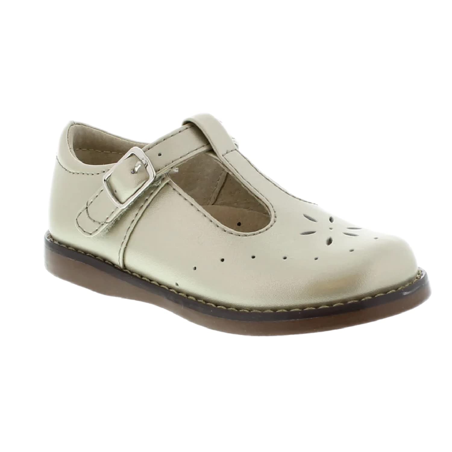 FOOTMATES Sherry Mary Jane Hook and Loop Leather