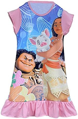 AOVCLKID Moana Comfy Loose Fit Pajamas Dress Girls Princess Dress