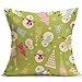 Gotd Merry Christmas Pillow Case Xmas 18 x 18 Cushion Cover Merry Chritmas Home Decor Design Throw Pillow Cover Pillow Case 18 x 18 Inch Cotton Linen for Sofa (Gift H)