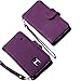 Wisdompro Case for Samsung Galaxy S5 Mini, PU Leather Folio Flip Protective Wallet Case Phone Cover with Credit Card Slots, Wrist Strap and Magnetic Closure for S5 Mini (Not Fit for S5) - Purple