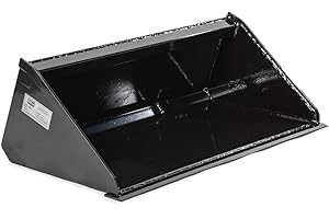 Titan Attachments Mini Skid Steer 42" Dirt Bucket Attachment, Toro Style Mounting, Reinforced Side Cutters, Welded-On Cutting Edge, for Construction, Landscaping, and Farming Tasks