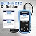 OBD2 Scanner Check Engine Code Reader Read Clear Codes, View Freeze Frame, Turn Off Check Engine Light, Pass Emission Test, Read Vehicle Information